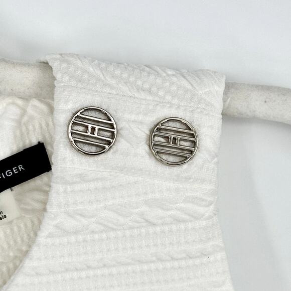 TOMMY HILFIGER Button-Trimmed Jacquard-Knit Fit & Flare Dress - Size 2 NWT - Picture 10 of 16